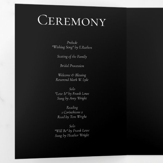 Rood- en zwarte-zwijn Gothic Weddenschap Drieluik Programma (Binnenzijde eerst)