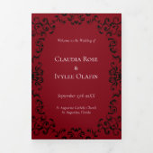 Rood- en zwarte-zwijn Gothic Weddenschap Drieluik Programma (Cover)