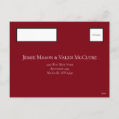 Rood- en zwarte-zwijn Gothic Weddenschap Feestdagenkaart (Achterkant)