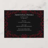 Rood- en zwarte-zwijn Gothic Weddenschap Informatiekaartje (Achterkant)