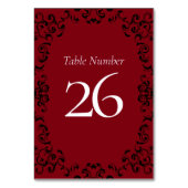 Rood- en zwarte-zwijn Gothic Weddenschap Kaart (Achterkant)