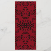 Rood- en zwarte-zwijn Gothic Weddenschap Menu (Achterkant)