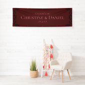 Rood- en zwarte-zwijn Gothic Weddenschap Spandoek (Insitu)
