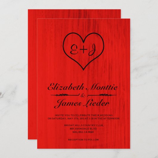 Rood- en zwartwituitingen kaart (Voorkant / Achterkant)