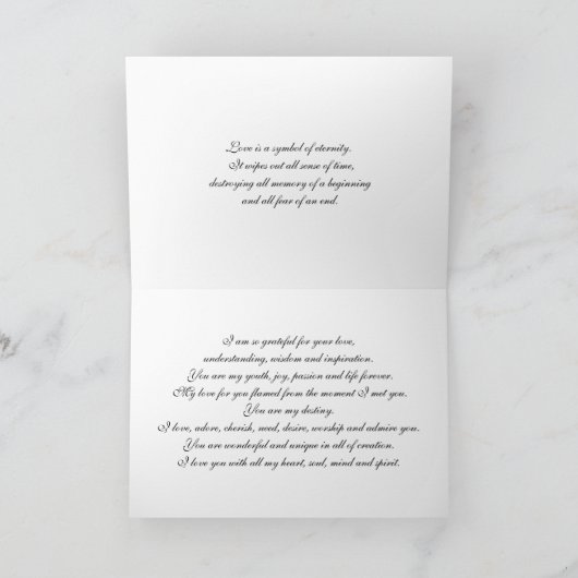 Rood Endless Love Kaart (Binnen)