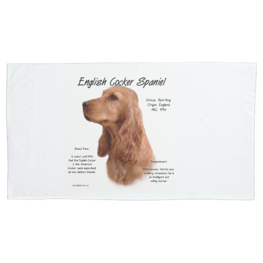 Rood Engels Cocker Spaniel Geschiedenis Kussensloop (Voorkant)