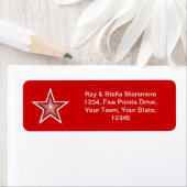 Rood etiket rood Star-retouradres (Insitu)
