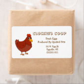 Rood etiket van eieren (Insitu)