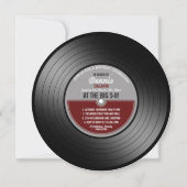 Rood etiket Vinyl Record 50e verjaardag Kaart (Voorkant)