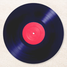 Rood etiket vinylfaux