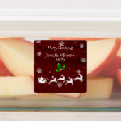 Rood etiket voor het bakenen van de kerstman labels (Aangebracht)