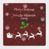 Rood etiket voor het bakenen van de kerstman labels (Design 1)