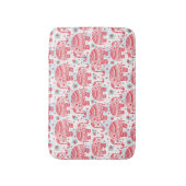 Rood etnisch olifantenpatroon badmat (Voorkant Verticaal)