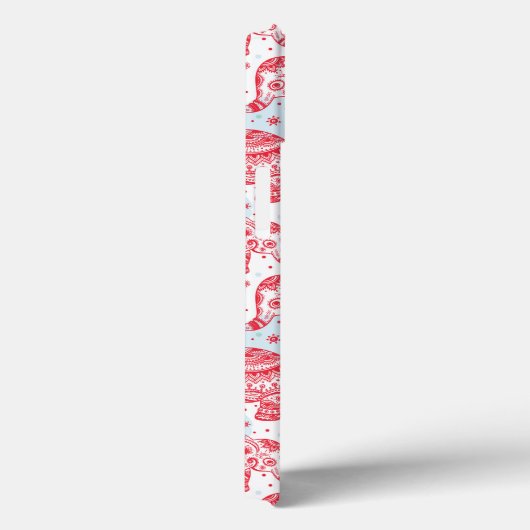 Rood etnisch olifantenpatroon Case-Mate iPhone case (Achterkant / Rechts)