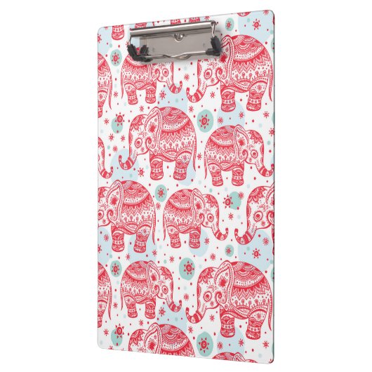 Rood etnisch olifantenpatroon klembord (Links)