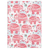 Rood etnisch olifantenpatroon klembord (Achterkant)