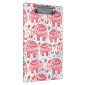 Rood etnisch olifantenpatroon klembord (Rechts)