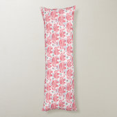 Rood etnisch olifantenpatroon lichaamskussen (Achterkant (Verticaal))