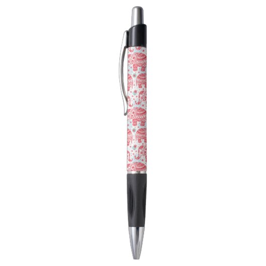 Rood etnisch olifantenpatroon pen (Top (Verticaal))