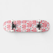 Rood etnisch olifantenpatroon persoonlijk skateboard (Horizontaal)