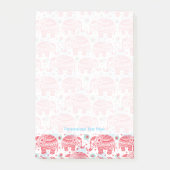 Rood etnisch olifantenpatroon post-it® notes (Voorkant)