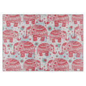 Rood etnisch olifantenpatroon snijplank (Voorkant)