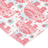 Rood etnisch olifantenpatroon tafelkleed (Gekanteld)