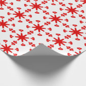 Rood etnisch patroon cadeaupapier (Hoek)