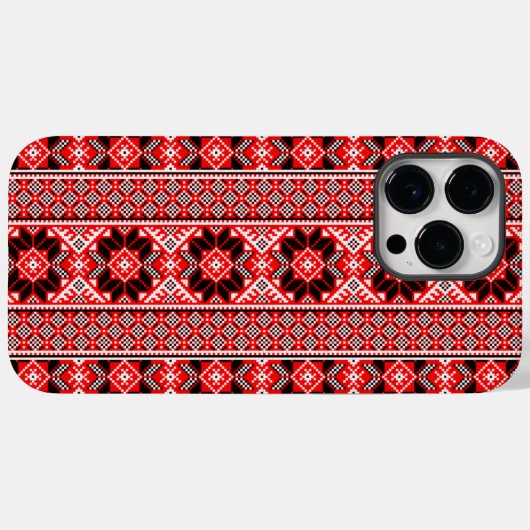 rood etnisch traditioneel oekraïens Ornament Case-Mate iPhone Case (Achterkant (horizontaal))