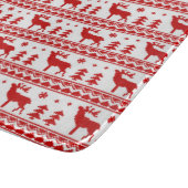 Rood Fair Isle-kerstknipbord Snijplank (Hoek)