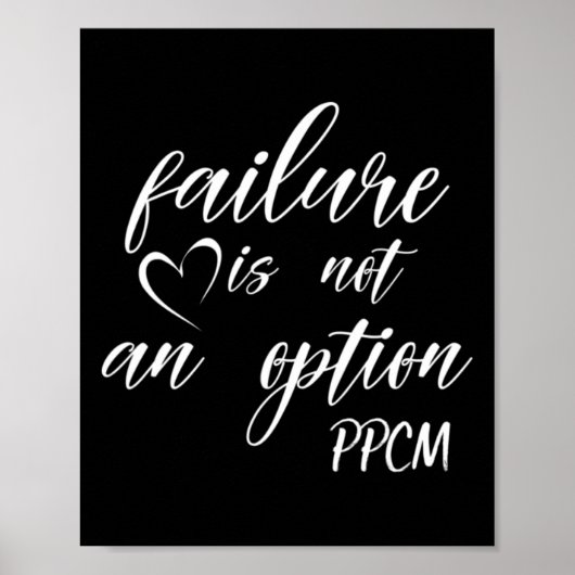 Rood - Falen is geen optie en PPCM Poster (Voorkant)