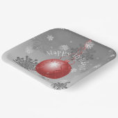 Rood Fancy kerstpapier Bord (Gebogen)