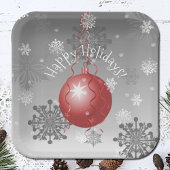 Rood Fancy kerstpapier Bord