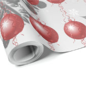 Rood Fancy kerstsierpapier Cadeaupapier (Rol Hoek)
