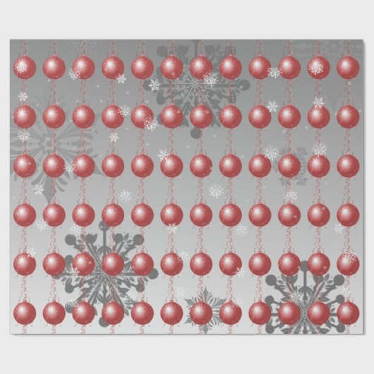 Rood Fancy kerstsierpapier Cadeaupapier (Vlak)