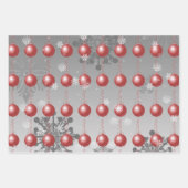 Rood Fancy kerstsierpapier Inpakpapier Vel (Voorkant 3)