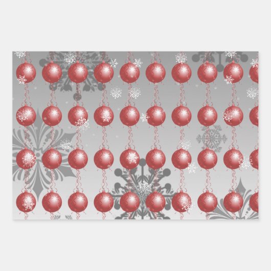 Rood Fancy kerstsierpapier Inpakpapier Vel (Voorkant 2)