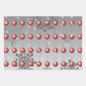 Rood Fancy kerstsierpapier Inpakpapier Vel (Voorkant)