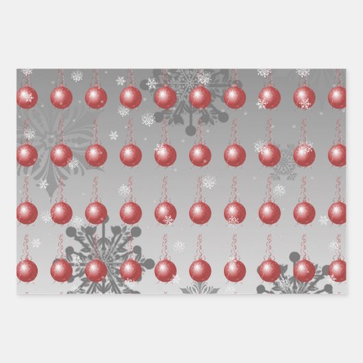 Rood Fancy kerstsierpapier Inpakpapier Vel (Voorkant)