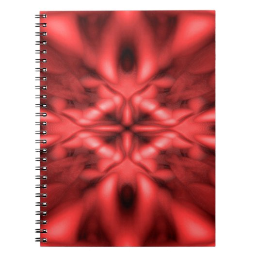 Rood fantasiepatroon notitieboek (Voorkant)