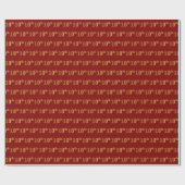 Rood, Faux Gold 10e (tiende) evenement Cadeaupapier (Vlak)
