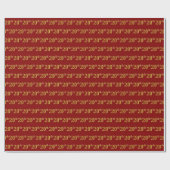 Rood, Faux Gold 20ste (twintigste) Evenement Cadeaupapier (Vlak)
