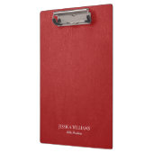 Rood Faux Leather Print Look Klembord (Links)