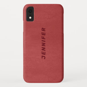 Rood Faux lederen textuur Case-Mate iPhone Case