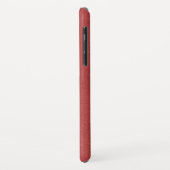 Rood Faux lederen textuur Case-Mate iPhone Case (Achterkant/links)