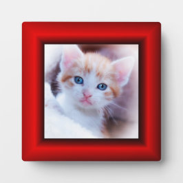 Rood Faux Lijst Square Photo Border Fotoplaat