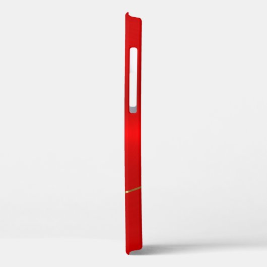 Rood faux roestvrij staal goud accent Case-Mate iPhone case (Achterkant / Links)