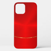 Rood faux roestvrij staal goud accent Case-Mate iPhone case (Achterkant)