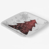 Rood feestelijk Bord kerstboompapier (Gebogen)