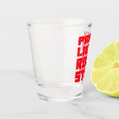 Rood feesten als een rockster shot glas (Links)